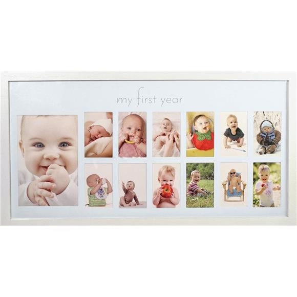 Baby's First Year Frame | 12 Month Picture Frame | Milestone Photo Frame - Picture 1 of 6